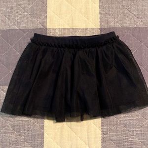 Black ruffle skirt